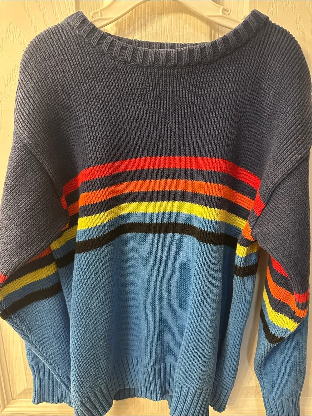 Gymboree Kids Blue Multi-Stripe Crewneck Sweater